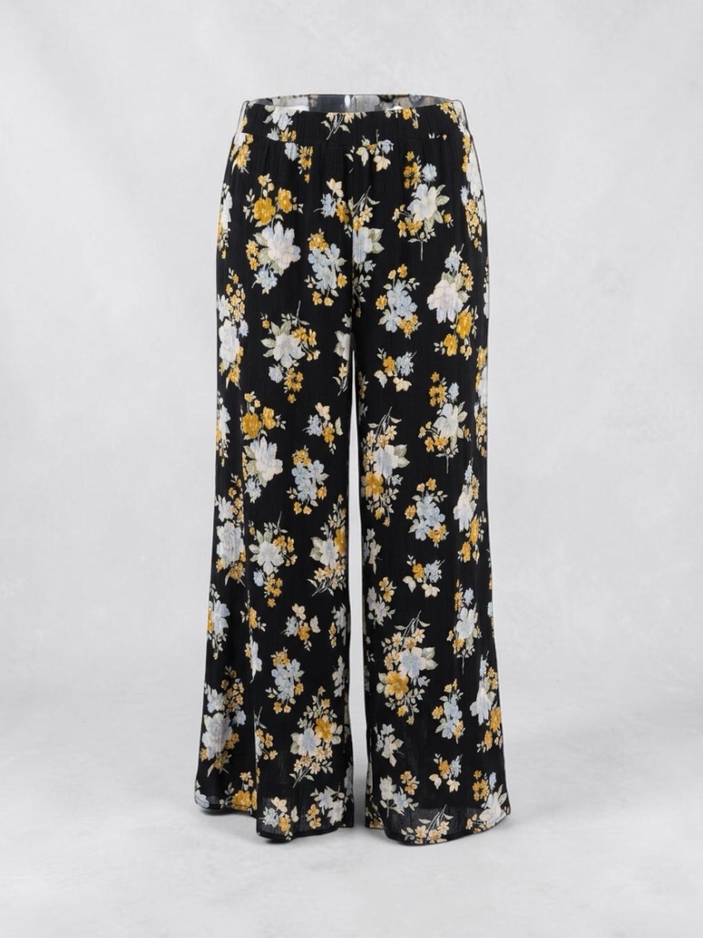 Floral Wide-Leg Pants Boho Flowy Summer Culottes